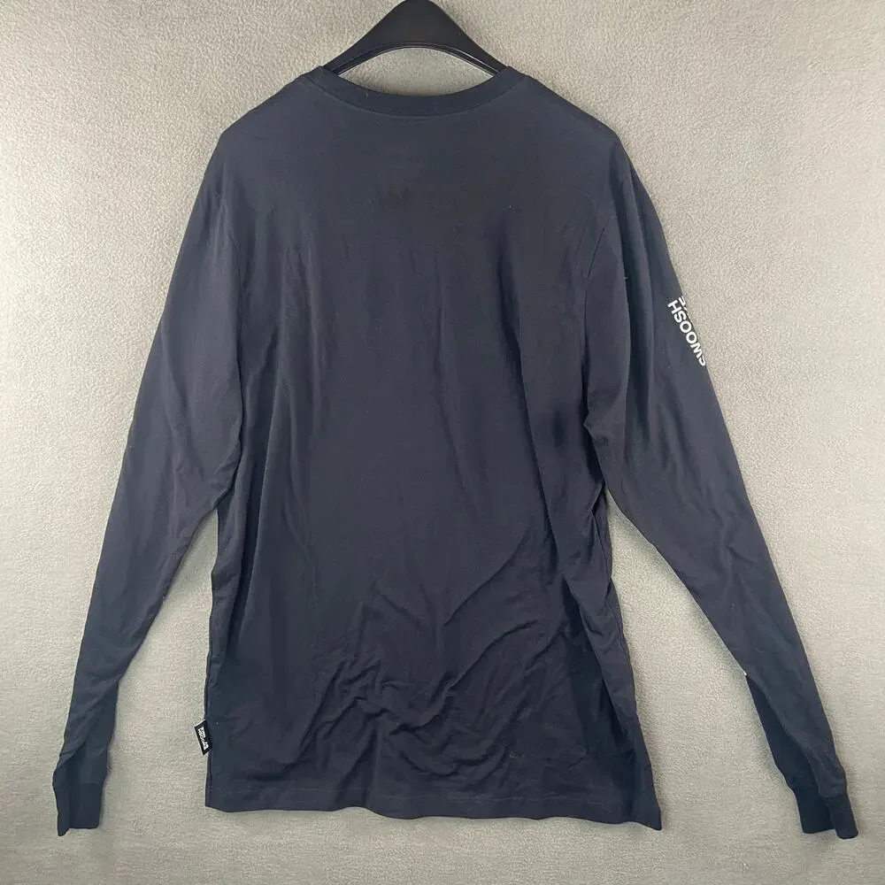 Nike Swoosh Long Sleeve T-Shirt Men's Large Tall Black